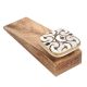2 Pieces Black Sea Shell Square Ceramic Wooden Door Stopper